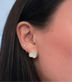 Boucles d’oreilles Flore nacre
