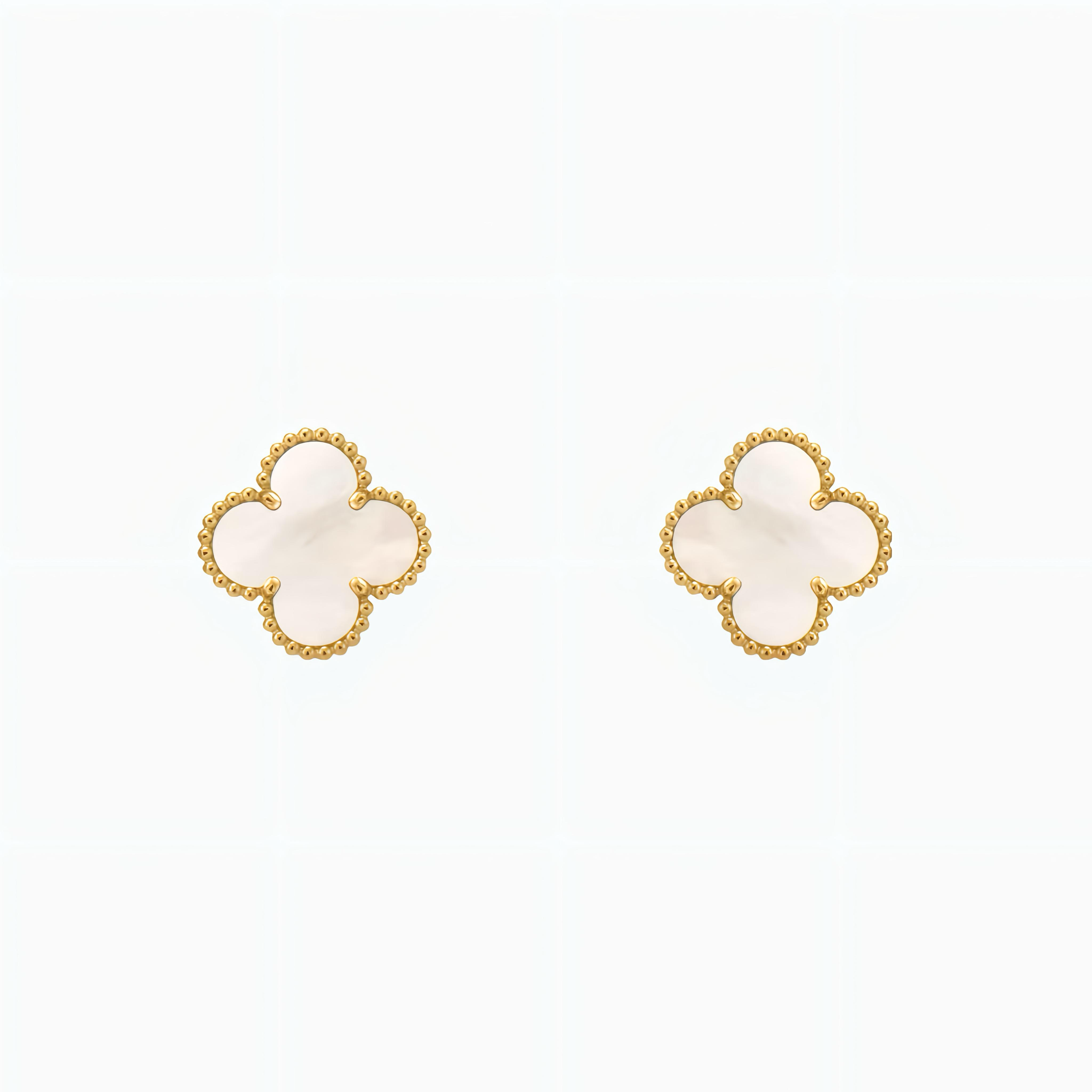 Boucles d’oreilles Flore nacre