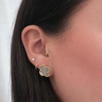 Boucles d’oreilles Flore nacre